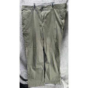 Weatherproof Men’s 40x30 Olive Green Canvas Straight Leg Work Pants Zip Pocket